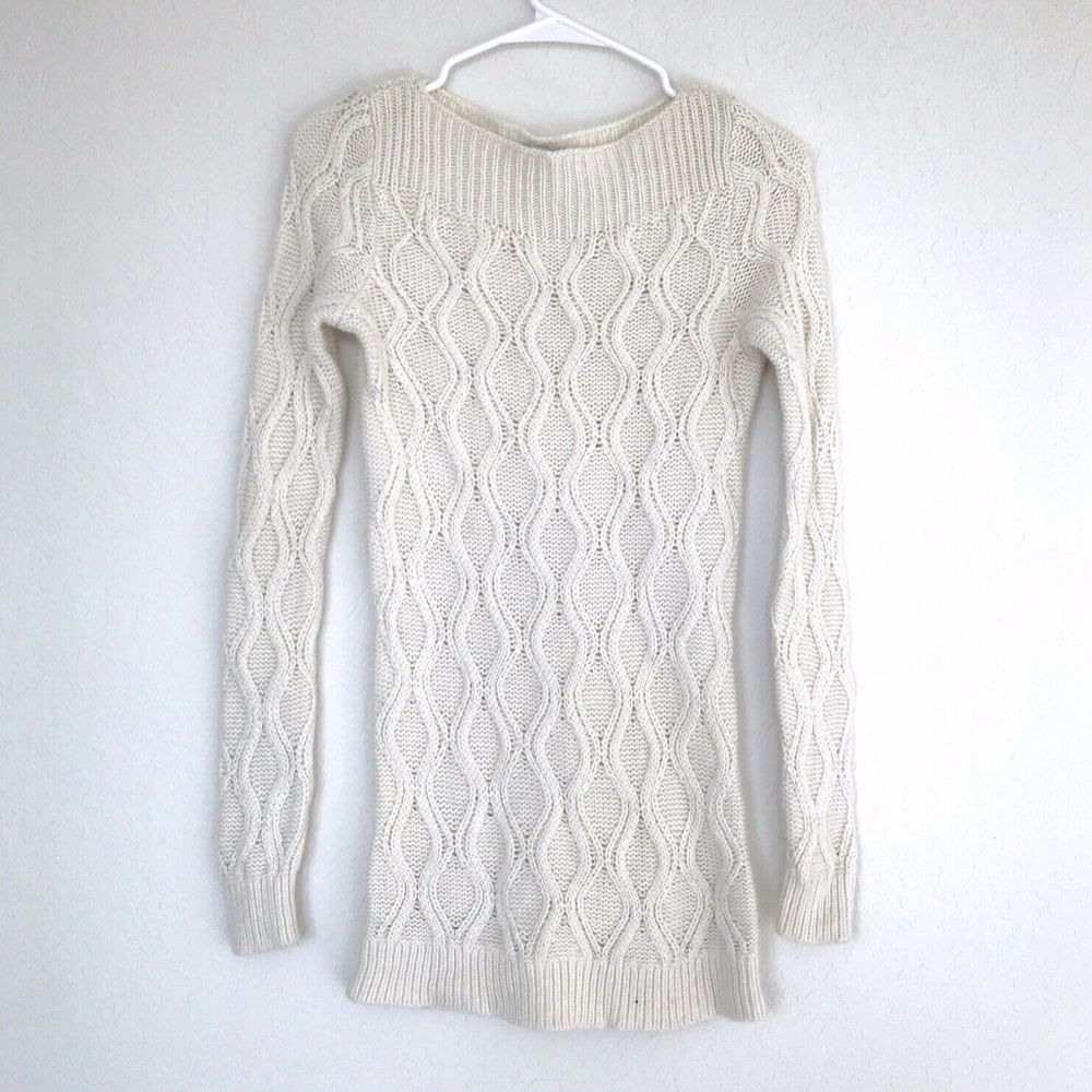 LOFT Cable Knit Boat Neck Pullover Sweater - Picture 2 of 8